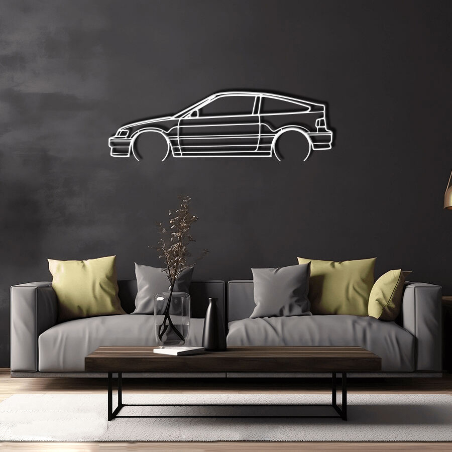 Honda CRX Raised Steel Wall Art
