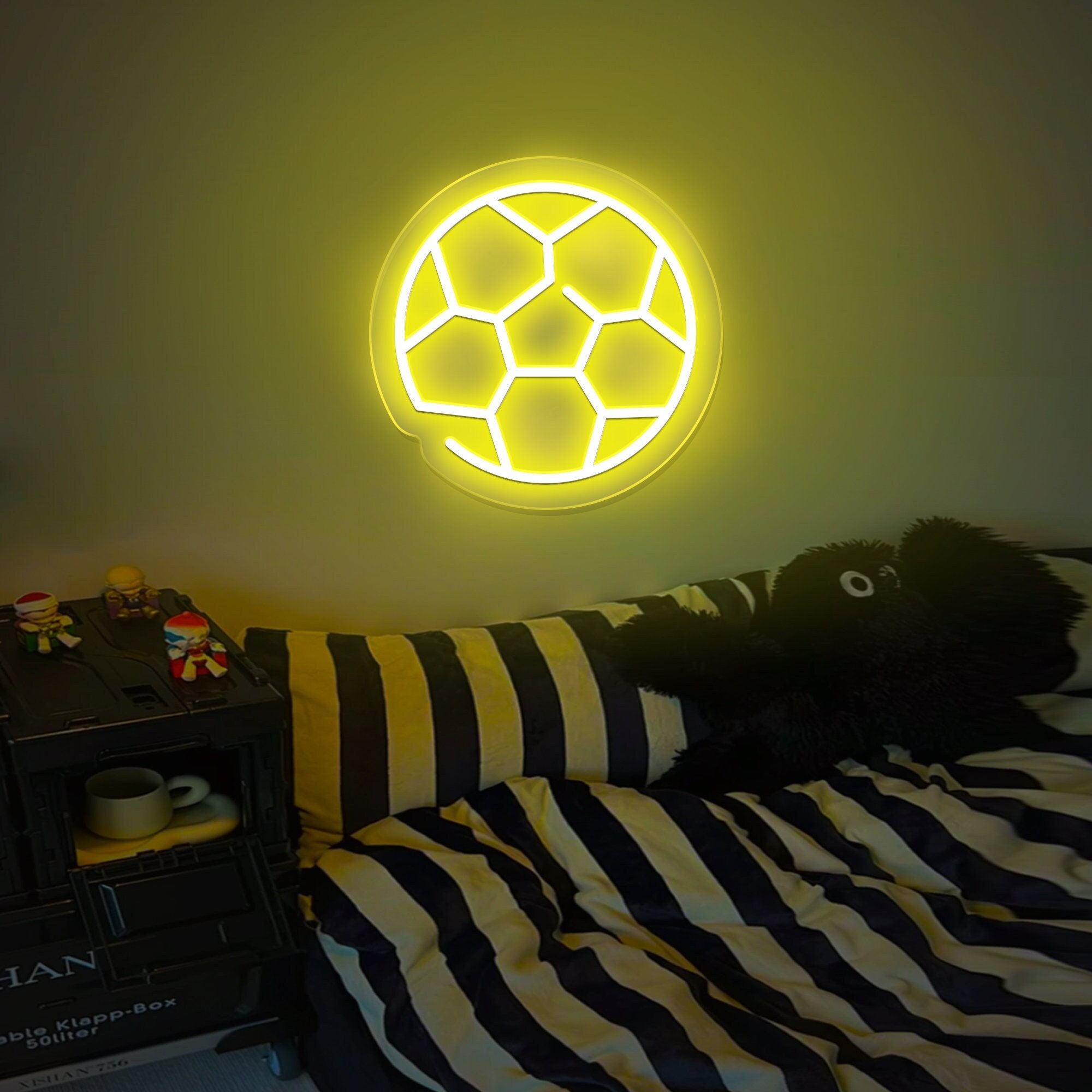 Soccer Neon Sign, Nursery Decor, Personalized Neon Sign, Personalized Name Neon Sign, Neon Name Sign, Kids Name Sign, Soccer Gift