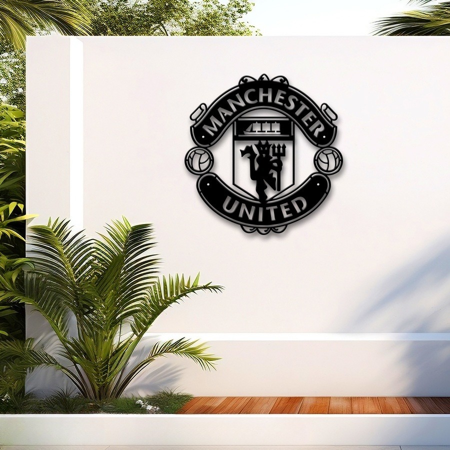 Manchester United FC Emblem Metal Signs Raised Steel Wall Art