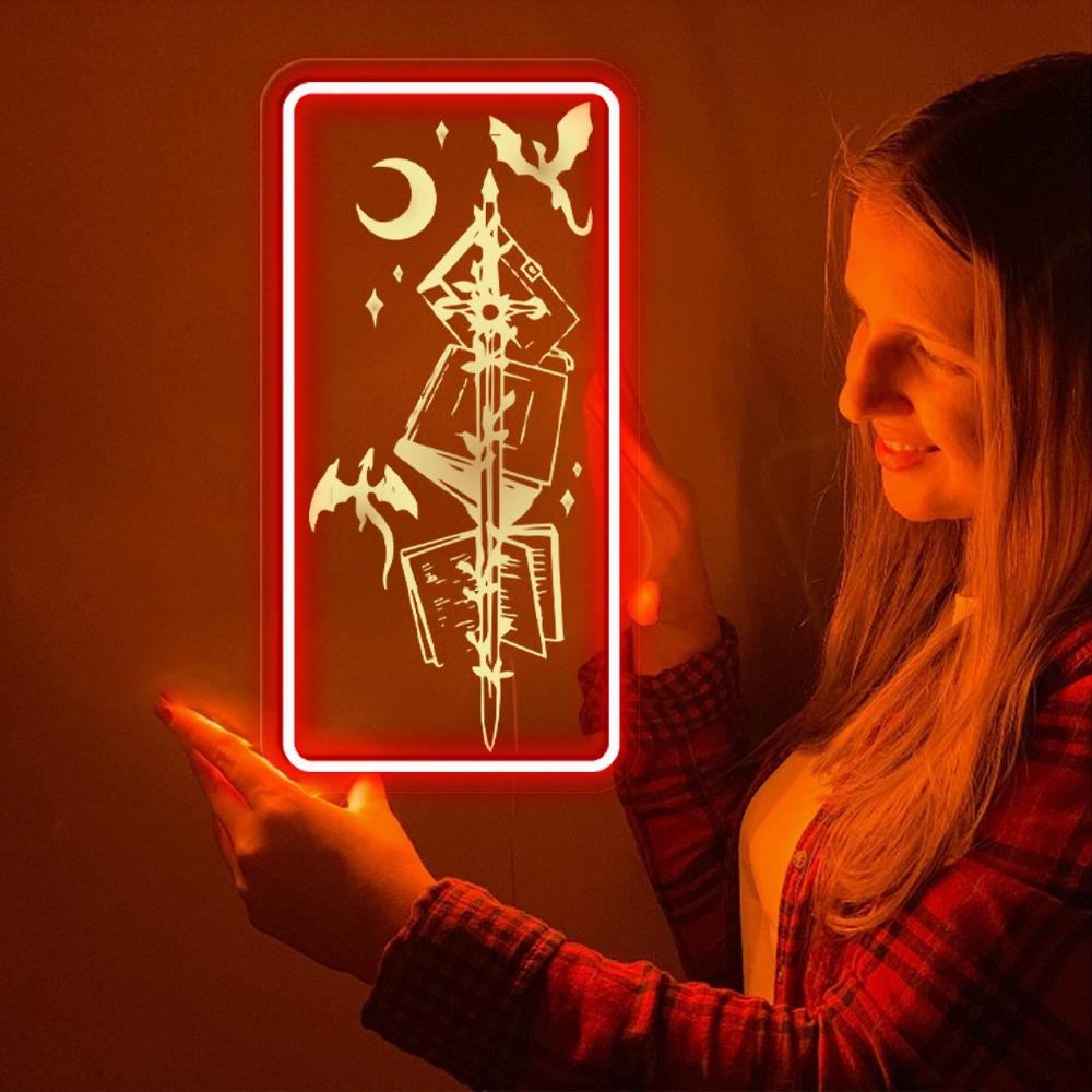 Xaden Riorson House Neon Sign, Iron Flame Neon, Dragon Rider Neon Led, Violet Sorrengail, Bookish Gift, Onyx Storm Fourth Wing Neon For Fans