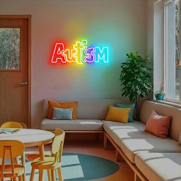 Autism Awareness Neon Sign Custom Autism Neon Light Nursery LED Sign Kid Children Room Wall Art Decor Autism Mom Gift Kids Room Decor