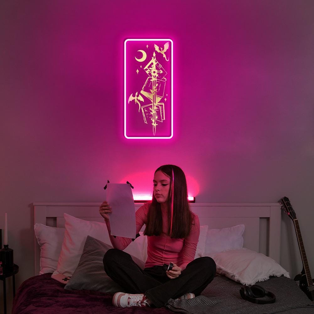 Xaden Riorson House Neon Sign, Iron Flame Neon, Dragon Rider Neon Led, Violet Sorrengail, Bookish Gift, Onyx Storm Fourth Wing Neon For Fans