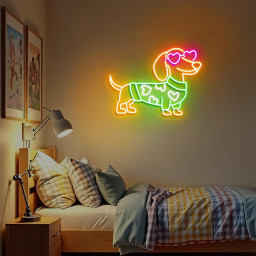 Custom Cute Dog Neon Light, Stylish Dachshund Neon Light for Pet Lovers, Dog Lover Gift, Dog Room Decor, Valentine’s Day Gift for Dog Moms