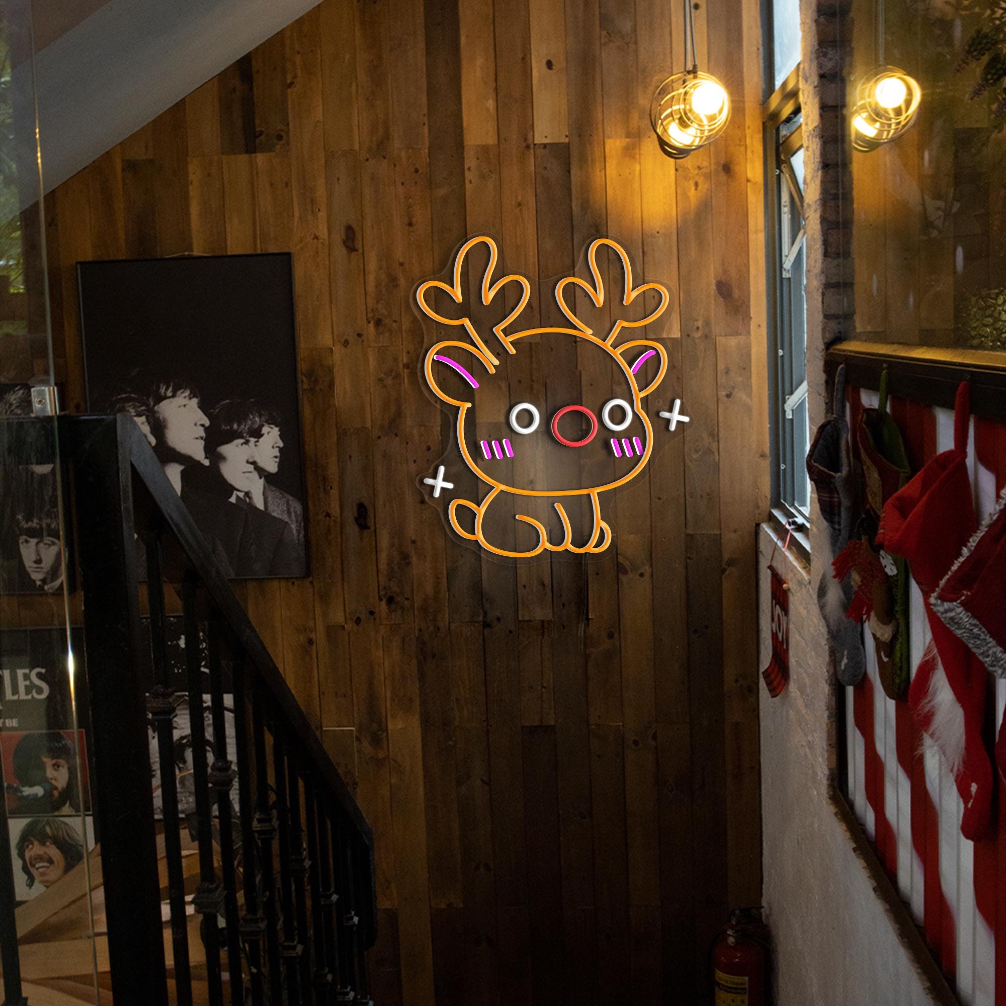 Christmas Reindeer Neon Sign Merry Christmas Neon Sign Christmas Tree Decor Sign Custom Neon Sign Christmas Gifts Holiday Neon Sign