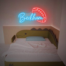 Football Name Neon Sign, Nursery Decor, Personalized Neon Sign, Personalized Name Neon Sign, Name Neon Sign, Kids Name Sign, Football Gift
