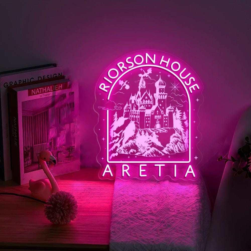 Xaden Riorson House Neon Sign, Iron Flame Neon, Dragon Rider Neon Led, Violet Sorrengail, Bookish Gift, Onyx Storm Fourth Wing Neon For Fans