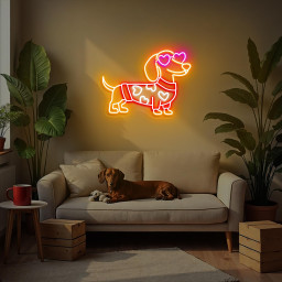 Custom Cute Dog Neon Light, Stylish Dachshund Neon Light for Pet Lovers, Dog Lover Gift, Dog Room Decor, Valentine’s Day Gift for Dog Moms