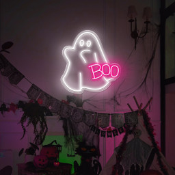 Ghost Boo Neon Sign/ Boo Led Sign/ Ghost Led Light/ Halloween Ghost Sign/ Halloween Party Led Sign/ Halloween Decor Bedroom/ Gift For Kids