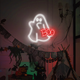 Ghost Boo Neon Sign/ Boo Led Sign/ Ghost Led Light/ Halloween Ghost Sign/ Halloween Party Led Sign/ Halloween Decor Bedroom/ Gift For Kids