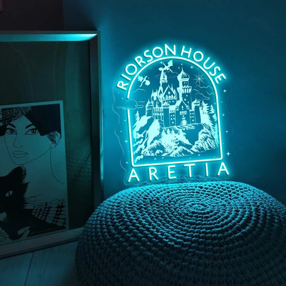 Xaden Riorson House Neon Sign, Iron Flame Neon, Dragon Rider Neon Led, Violet Sorrengail, Bookish Gift, Onyx Storm Fourth Wing Neon For Fans