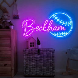 Baseball Neon Name Sign, Nursery Decor, Personalized Neon Sign, Personalized Name Neon Sign, Neon Name Sign, Kids Name Sign, Baseball Gift