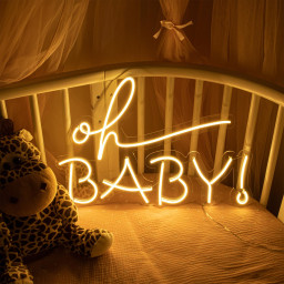 Oh baby LED Neon Sign, Personalized Neon Sign For Baby, Custom Neon Sign, Led Light Baby Shower Gifts, Wedding Decoration, Birthday Present