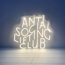 Anti Social Lifting Club, Neon Light Signs, Weight Lifting Sign, Workout Gym Wall Decoar, Home Gym Sign