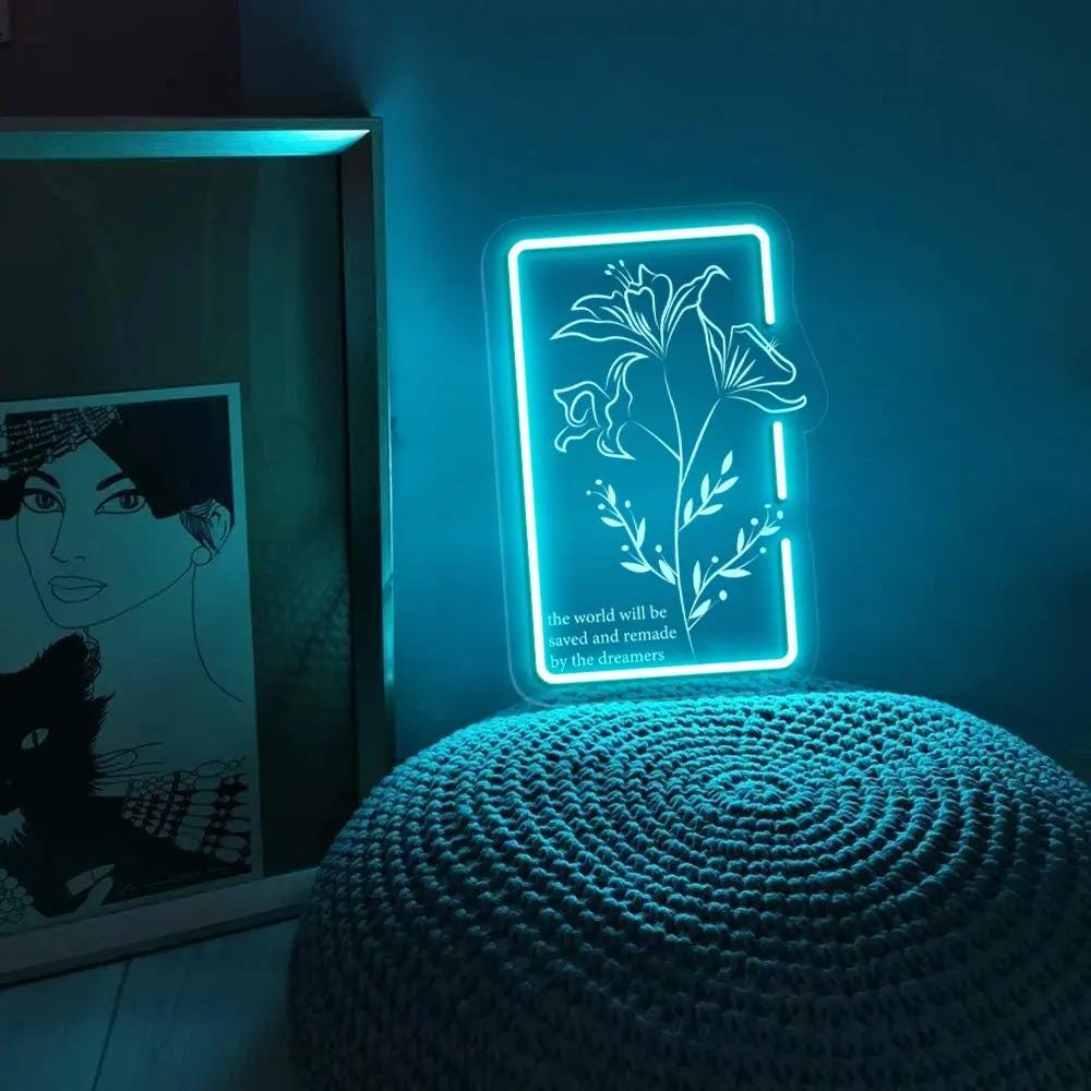 Throne Of Glass Flower Aelin Quote Neon Sign, The Thirteen Neon, Throne Of Glass Neon, Gift for her To Whatever End Throne Of Glass Neon