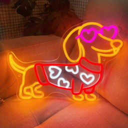 Custom Cute Dog Neon Light, Stylish Dachshund Neon Light for Pet Lovers, Dog Lover Gift, Dog Room Decor, Valentine’s Day Gift for Dog Moms