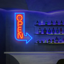Open Neon Sign, Open Arrow Neon Sign,Led Business Open Sign, Custom Neon Open Sign For Business Sign, Restaurant Bar Open Neon Light