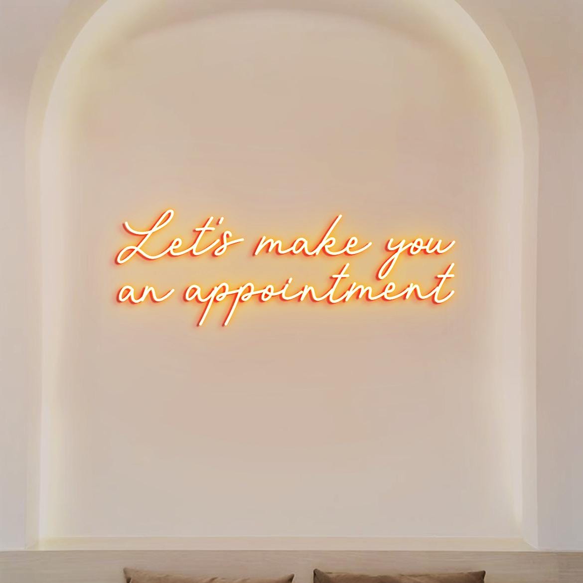 Let's Make You An Appointment Neon Sign, Appointment Sign for Salon Wall, Salon Appointment Sign