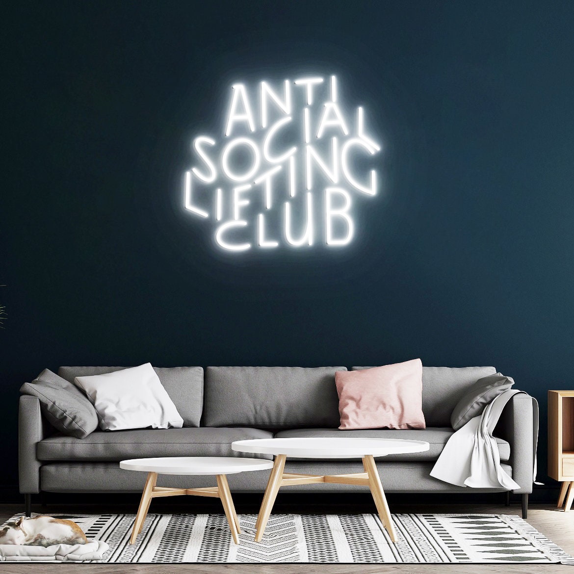 Anti Social Lifting Club, Neon Light Signs, Weight Lifting Sign, Workout Gym Wall Decoar, Home Gym Sign