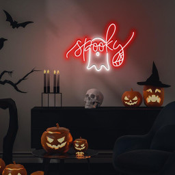 Spooky Neon Sign, Halloween Neon Led Sign, Halloween Gifts, Ghost Neon, Cute Halloween Neon Sign, Halloween Neon, Halloween Neon Sign Gifts