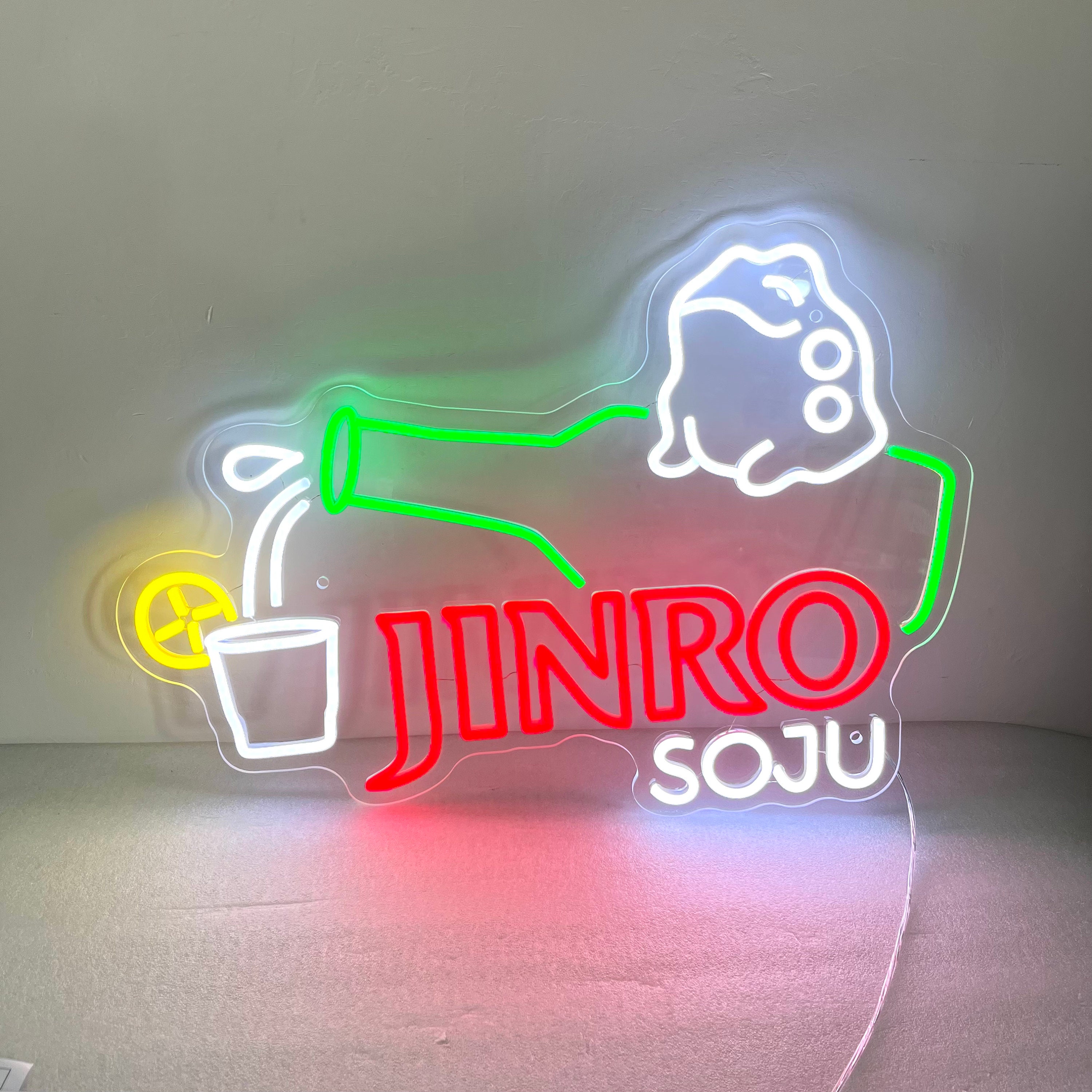 Jinro Soju Neon Light| Soju Neon Sign| Korean Wall Decor| Home Bar Neon Sign