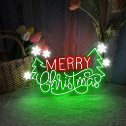 Merry Christmas Trees Neon Sign Gifts, Merry Christmas Neon Sign, Trees Neon Sign, Gift For Family, Christmas Neon Sign Gifts.