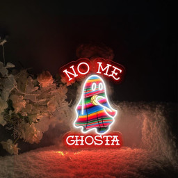 No Me Ghosta Neon Sign, Mexican Cute Ghosta Neon, Ghosta Neon, Mexican Halloween Neon, Ghosta Flag Mexican Neon Led, Mexican Halloween Gift