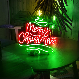 Christmas Tree LED Neon Sign, Festive Holiday Wall Light, Modern Christmas Decor, Holiday Party Neon Light, Seasonal LED Wall Art