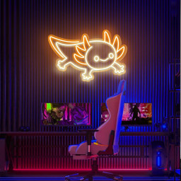 Axolotl Neon Sign/ Hologram Neon Light/ Kawaii Wall Decor/ Animals Neon Sign/ Wall Decor Art/ LED Neon Sign/ Christmas Gift/Animal Led Light