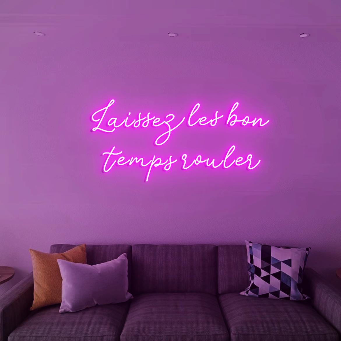 Laissez Les Bon Temps Rouler Neon Sign, Mardi Gras Season Wall Decor Decor, Mardi Gras Themed Celebration Wall Backdrop Decor