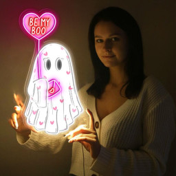 Be My Boo Neon Sign, Ghost Neon, Valentines Day Neon Sign, XOXO Neon, Women Valentines Day Neon Gifts, Heart Neon Sign, Happy Valentines