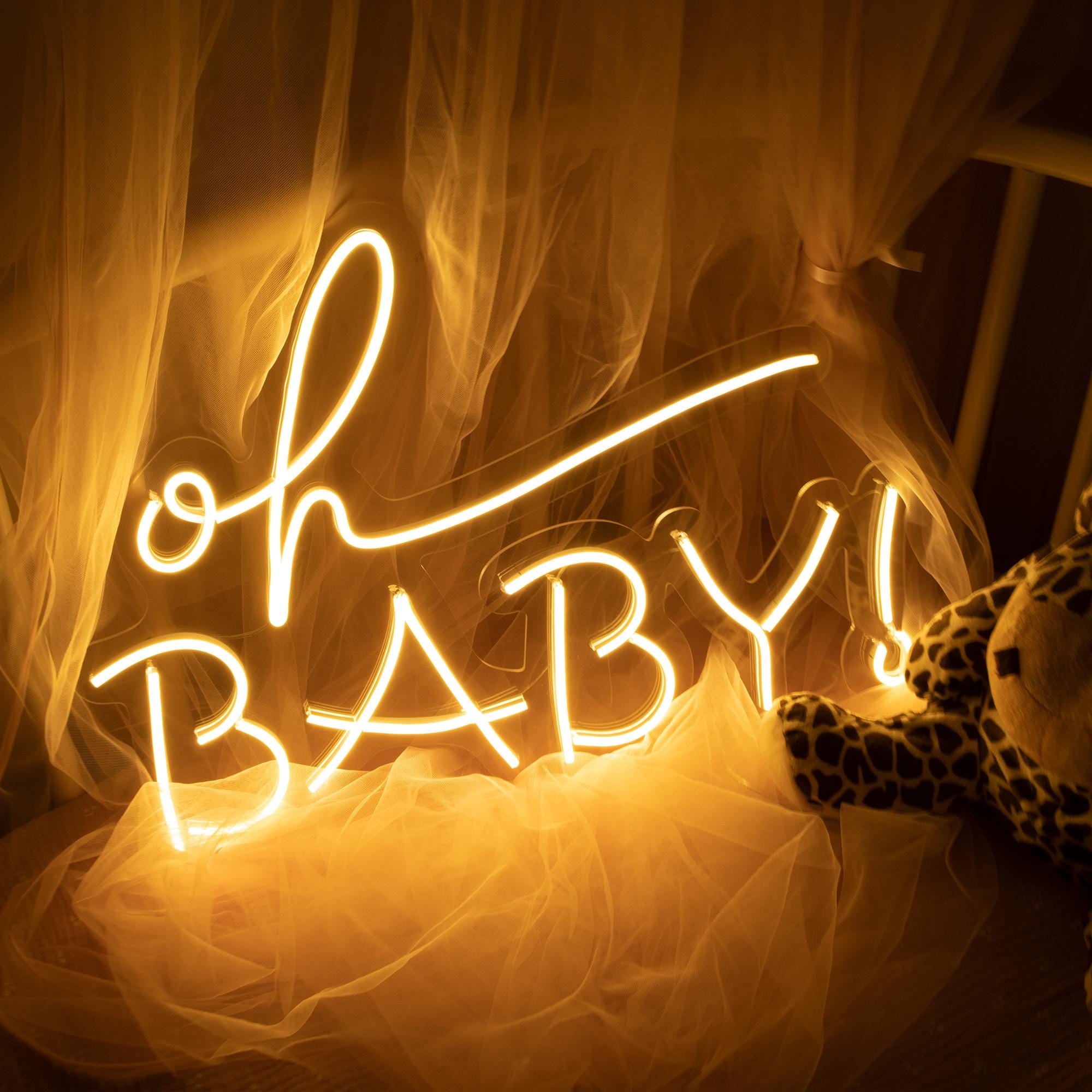 Oh baby LED Neon Sign, Personalized Neon Sign For Baby, Custom Neon Sign, Led Light Baby Shower Gifts, Wedding Decoration, Birthday Present