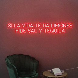 Custom Neon Sign Si La Vida Te Da Limones Pide Sal Y Tequila, Tequila Snack Bar Neon Light, Tequila Bar Led Light, Tequila Spanish