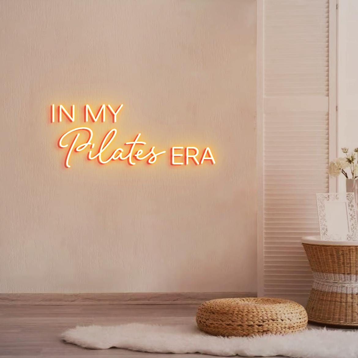 In my Pilates Era Neon Sign, Pilates Sign for Home Pilates Studio Decor, Pilates Class Wall Neon Light, Custom Pilates Logo Neon Sign