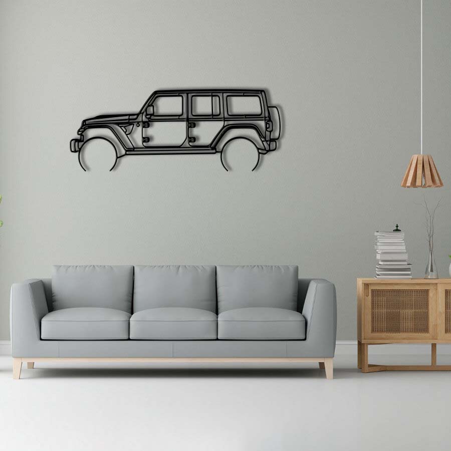 Jeep Wrangler Raised Steel Wall Art