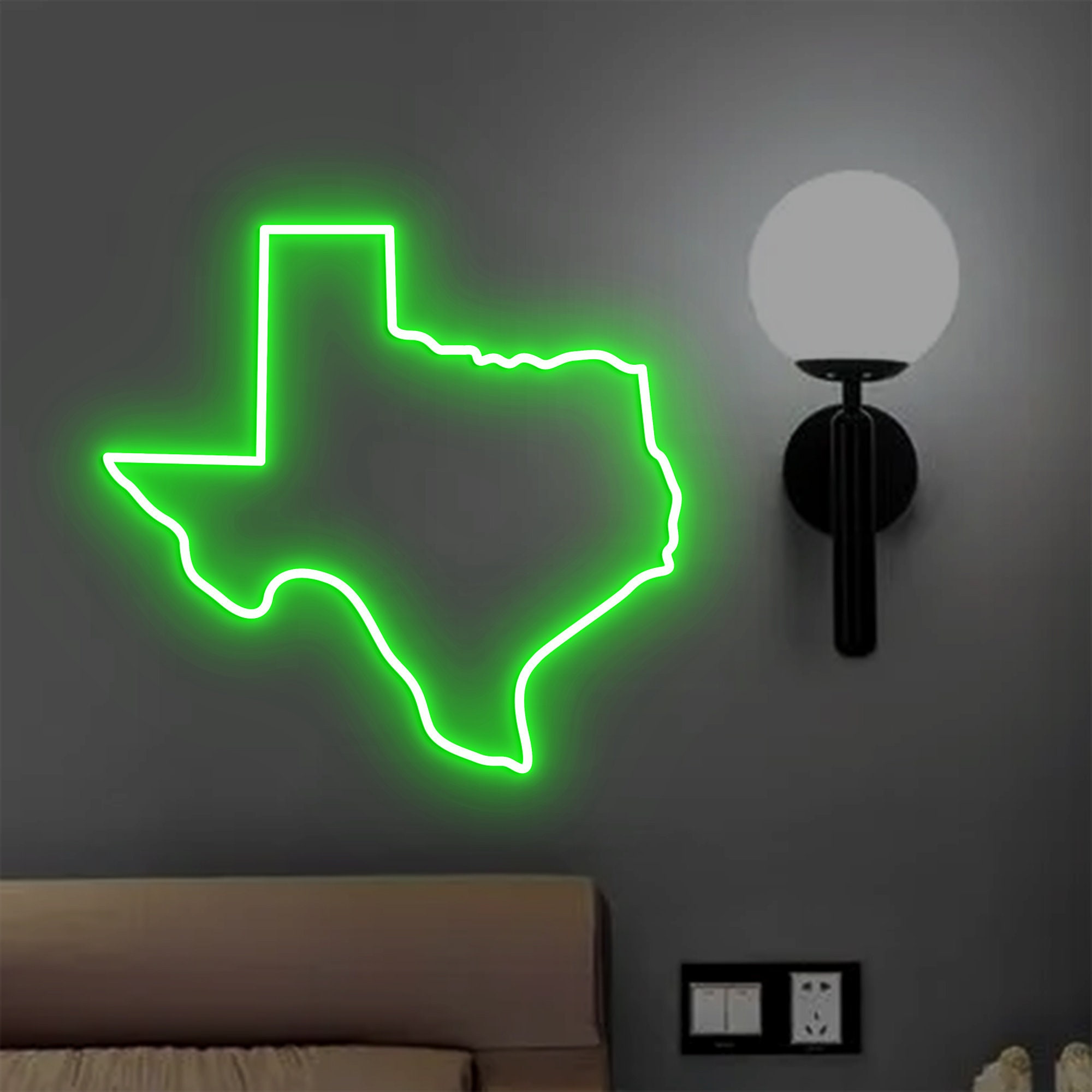 Texas Outline Neon Sign, Texas Led Sign, Texas Decor, Texas Map Wall Art