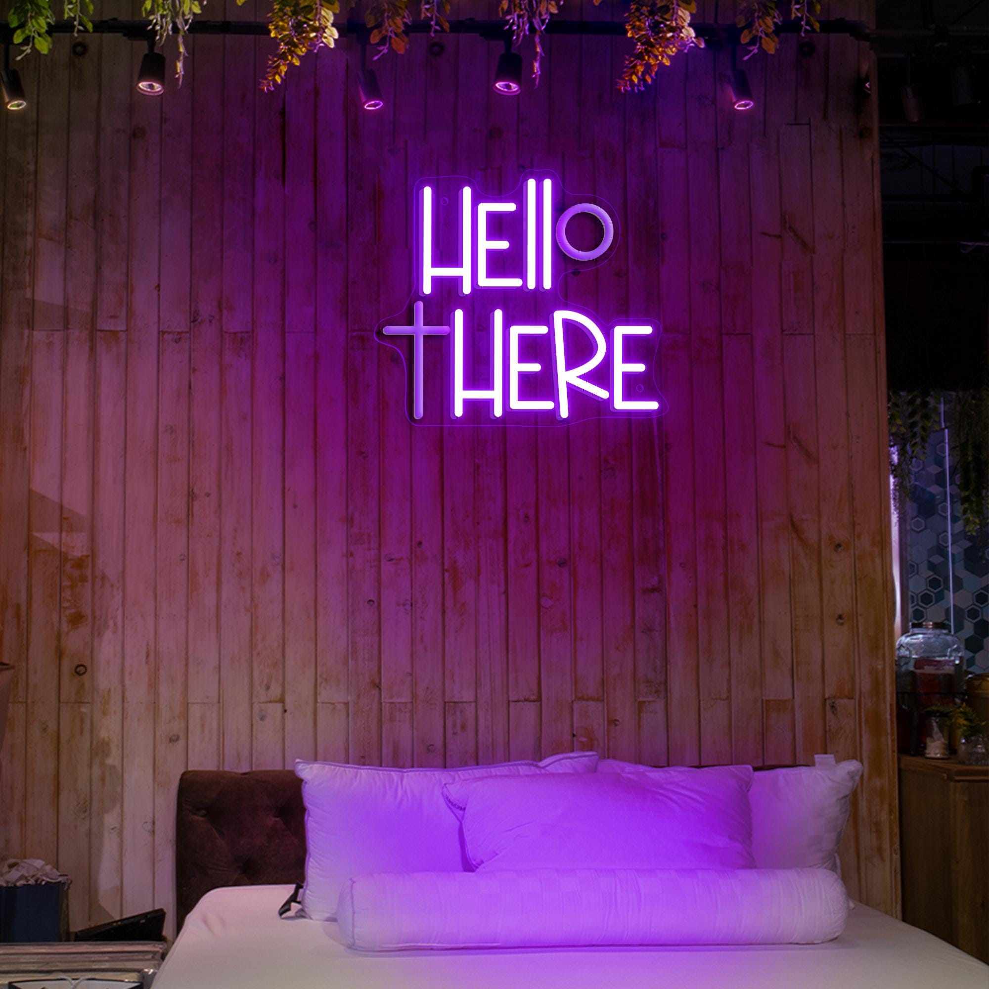Hello There - Hell Here LED Neon Sign, Dual Mood Neon Light, Quirky Wall Decor, Modern LED Sign for Home, Bar or Event