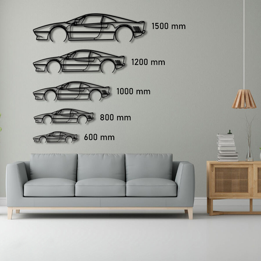 Ferrari 288 GTO Raised Steel Wall Art