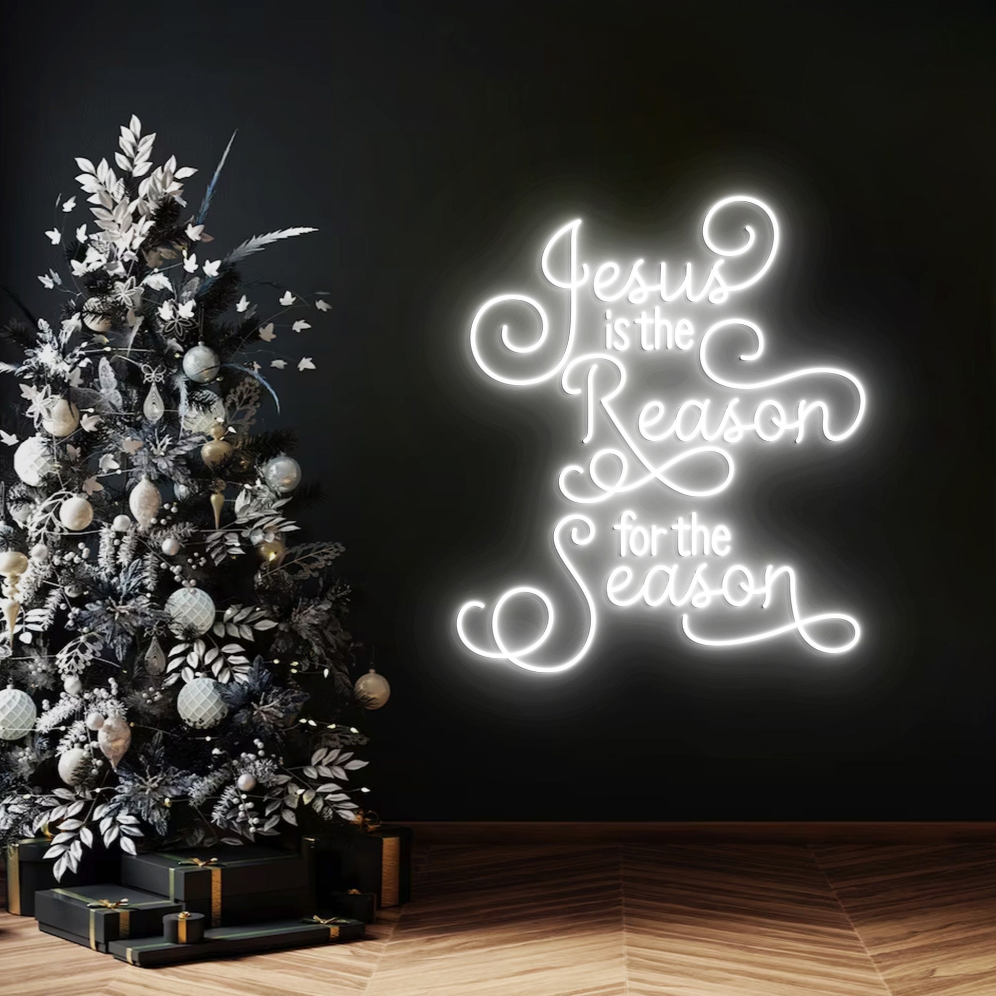 Jesus Is The Reason For The Season Neon Sign, Neon Sign Light Decor, Christmas Neon Light, Merry Christmas Led Light, Christmas Gifts
