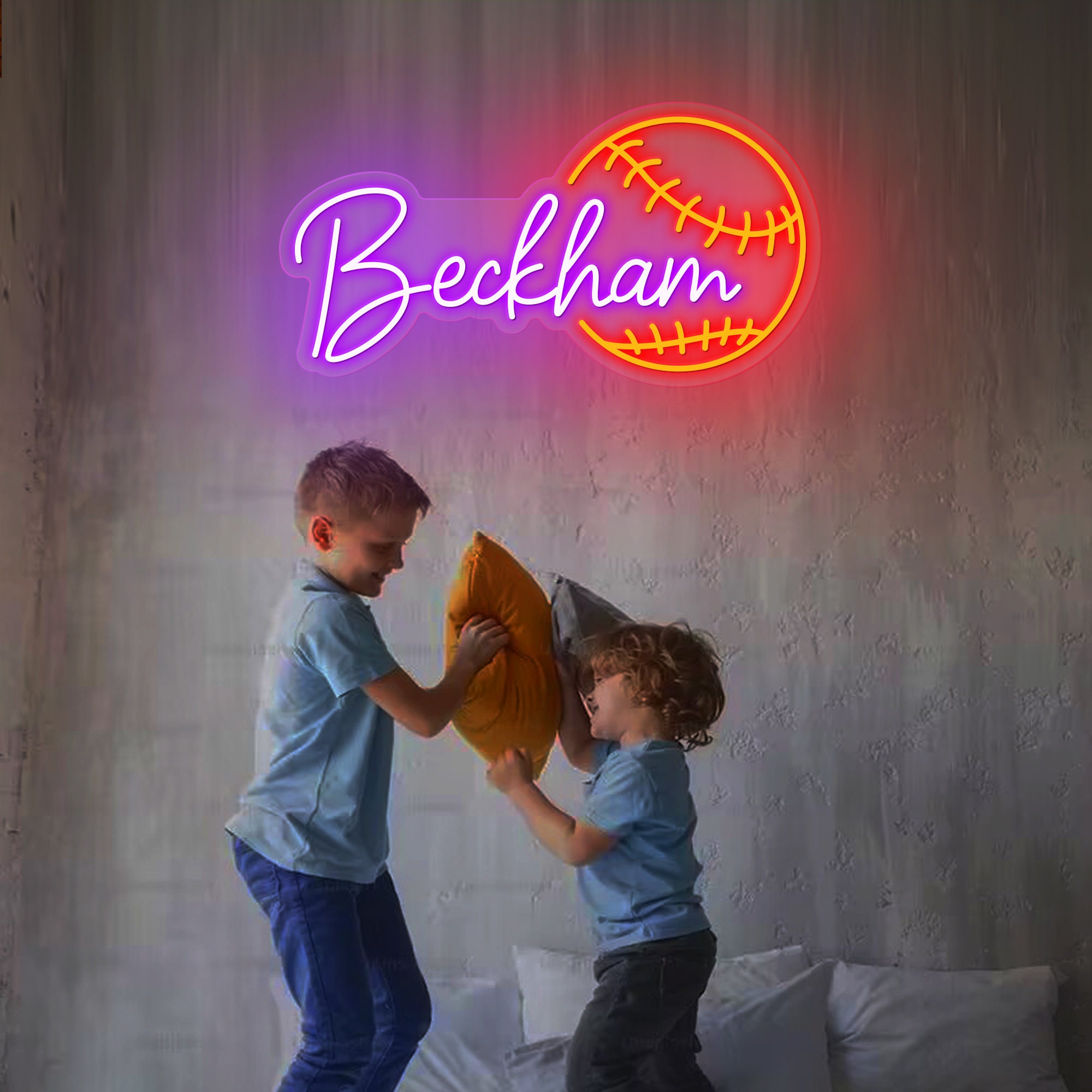 Baseball Neon Name Sign, Nursery Decor, Personalized Neon Sign, Personalized Name Neon Sign, Neon Name Sign, Kids Name Sign, Baseball Gift