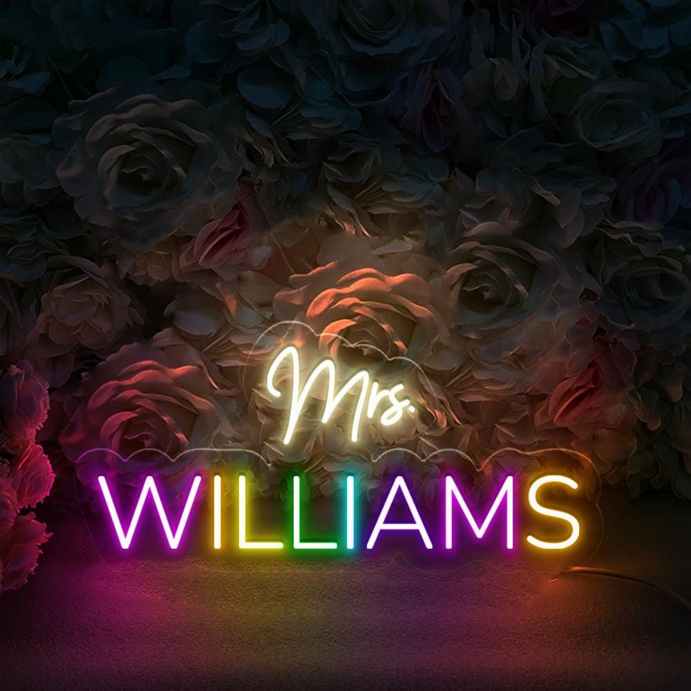 Personalized Teacher Door or Wall Neon Sign, Classroom Sign, Teacher Name Neon Sign, Classroom Door Hanger, Personalized Teacher Neon Sign