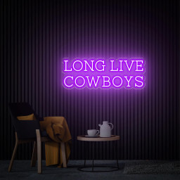 Long Live Cowboys Neon Sign, Custom Led Light Sign, Cowboy Lover Gift, Western Cowboy Party Decor, Bedroom Decor, Cowboys Neon Wall Art