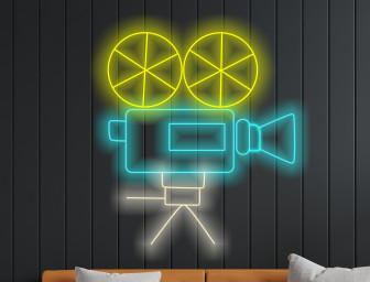 Retro Photo Camera Neon Light, Classic Camera Neon Decor, Photography Enthusiast Neon Sign, Old-Fashioned Camera Neon Sign, Retro Camera Led