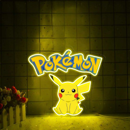 Pikachu UV Signs Pokemon Wall Art