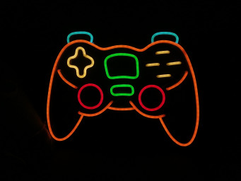Game Controller Led Neon Sign, Game Room Decor Led Sign, Neon Lights For Gaming Table