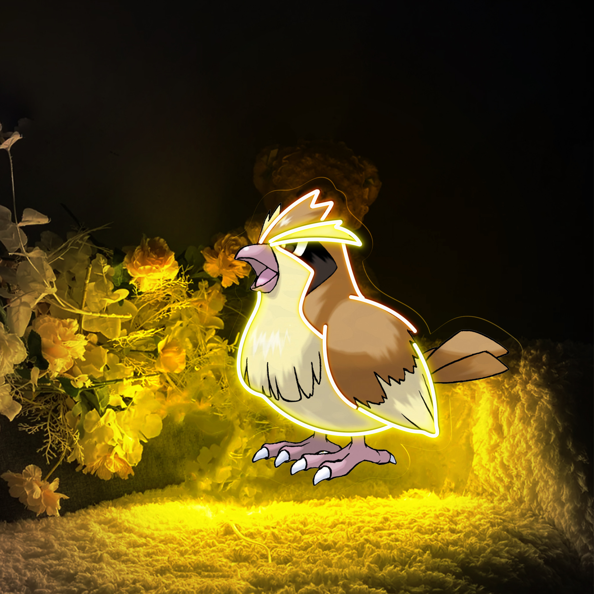 Pidgey UV Signs Pokemon Wall Art