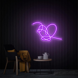 Love Yourself Neon Sign, Teen Kpop Gifts, Kpop Home Decor, Kpop Wall Art, Heart Neon Sign Above Bed Sign, Romantic Gift