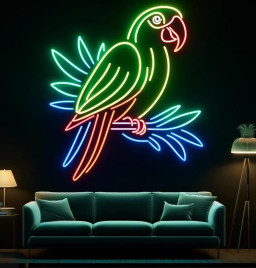 Parrot Neon Sign, Parrot Cockatoo Neon Sign, Tropical Bird Neon Sign, Animal Neon Sign, Exotic Pet Neon Sign, Bird Lover