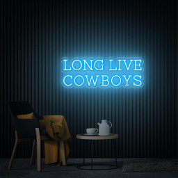 Long Live Cowboys Neon Sign, Custom Led Light Sign, Cowboy Lover Gift, Western Cowboy Party Decor, Bedroom Decor, Cowboys Neon Wall Art