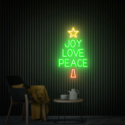 Joy Love Peace Neon Sign, Neon Wall Art, Joy Love Peace Led Sign, Christmas Led Sign, Custom Neon Sign, Christmas Decor, Bedroom Neon Signs