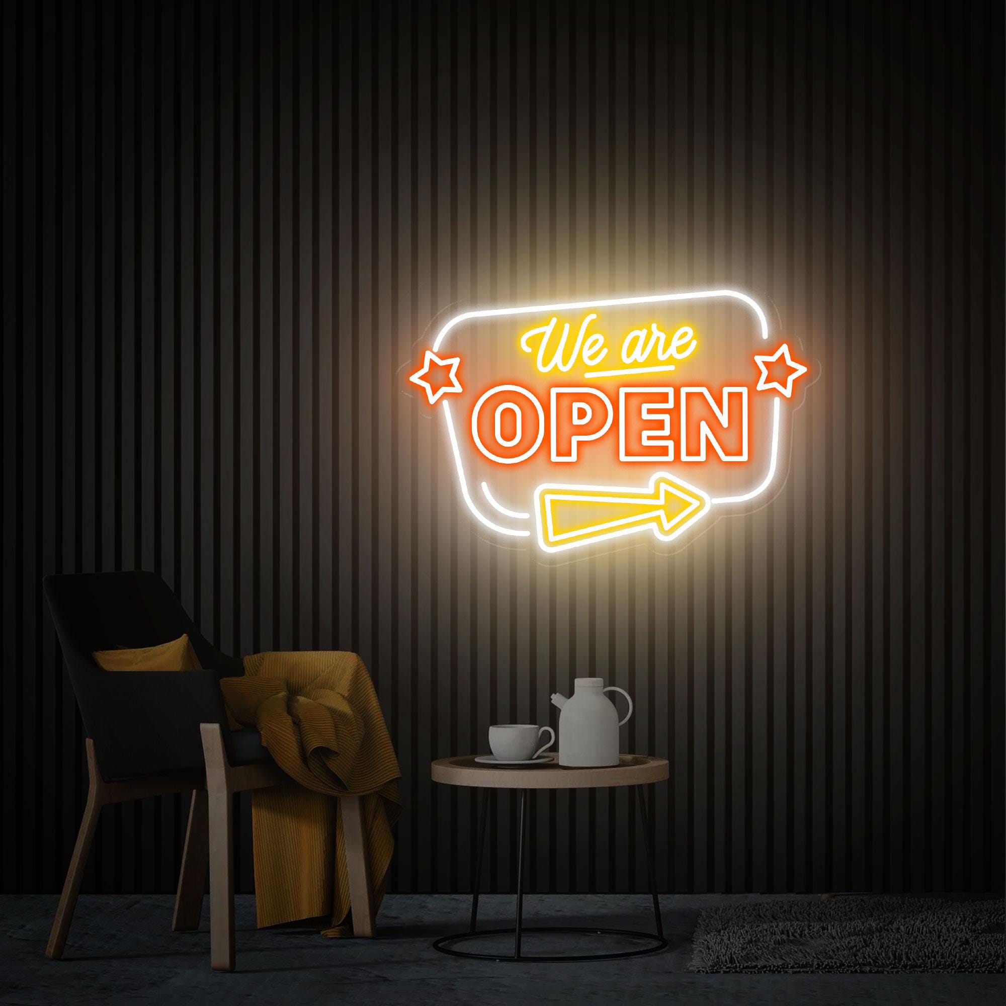 We Are Open Neon Sign, Open Led Light Sign Dimmable, Custom Neon Sign for Business, Bar Pub Wall Art Open Sign, Store Shop Open Wall Decor